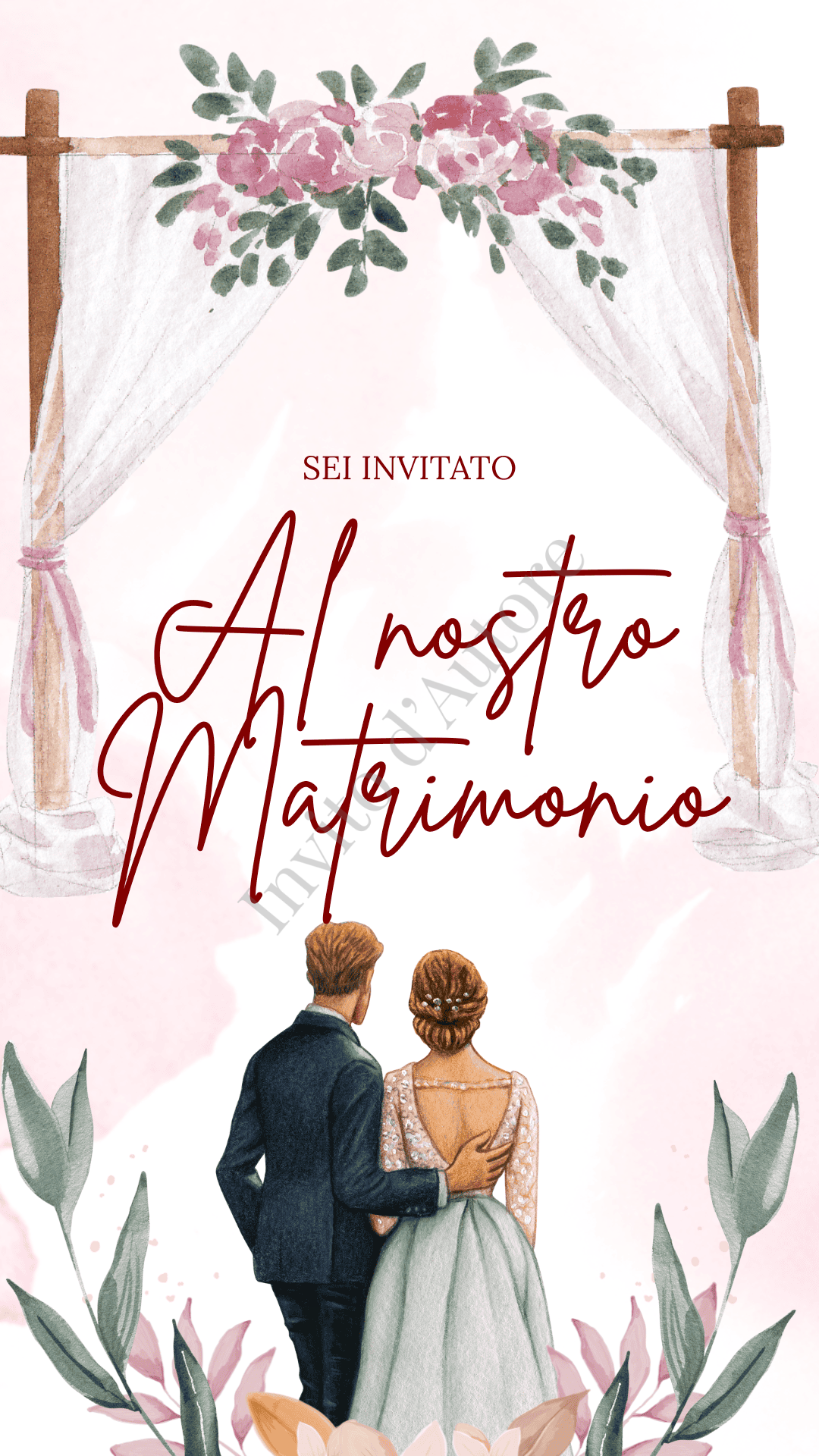 Immagine del prodotto: video invito digitale per matrimonio Sogno Romantico, elegante e personalizzato realizzato da Invito d’autore.