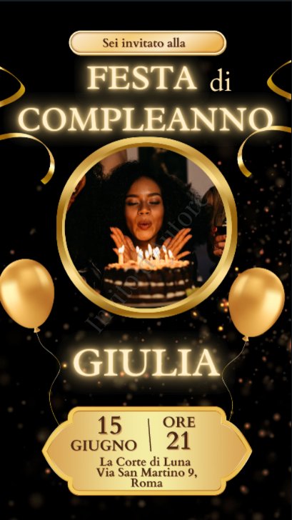Compleanno Black and Gold