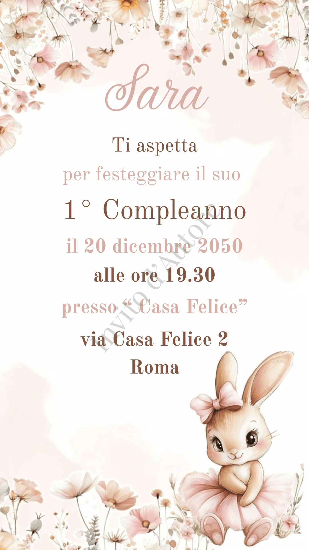 Compleanno bimba floreale